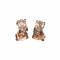 0.90CT Oval Cut Morganite Over Rose Gold Sterling Silver Earrings