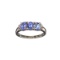 1.30CT Oval Cut Tanzanite  And White Sapphire Sterling Silver Ring