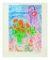 MARC CHAGALL Red Bouquet with Lovers Mini Print 10in x 12in, with Certificate LIX of CCLXXV