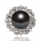 12.20mm South Sea Pearl and 1.45ctw Diamond Platinum Ring (Vault_RR02)