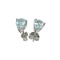 1.60CT Pear Cut 925 Sterling Silver Blue Topaz Solitaire Earrings