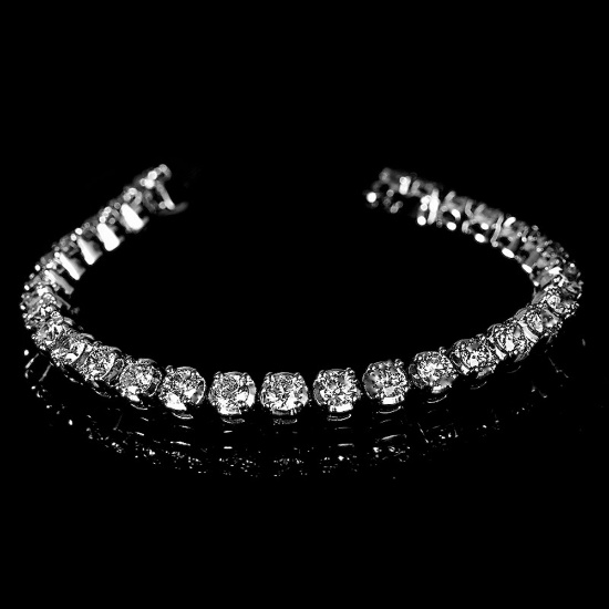 Rare Opportunity! 8.06CT Round Brilliant Cut Custom Made Diamond Bracelet with 14KT White Gold! Grea