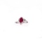 1.27CT Ruby And Topaz Platinum Over Sterling Silver Ring