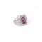 0.78CT Ruby And Topaz Platinum Over Sterling Silver Ring