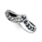 0.30CT Round Cut Blue Sapphire And Topaz  Platinum Over Sterling Silver Ring