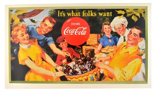 Collectable Coca Cola Advertising Poster (17.5" x 9.5") (Dimensions are Approximate)