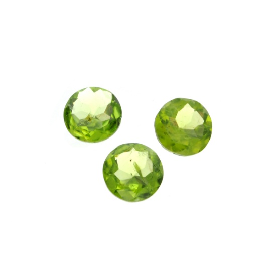 6.31CT Round Cut Peridot Parcel