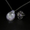 Tanzanite Ring Size 7 and Aquamarine Pendant Sterling Silver Collection