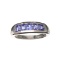 0.85CT Oval Cut Tanzanite Over Sterling Silver Ring
