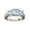 1.82CT Topaz And White Sapphire Sterling Silver Ring
