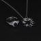 Sapphire Ring Size 6.5 and Pendant Sterling Silver Collection
