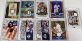 *9 UPPER DECK BASEBALL CARDS WITH SWATCHES