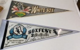 *2 AUTOGRAPHED CHICAGO WHITE SOX PENNANTS