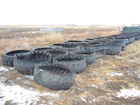 Turned Tires for Cattle Feeders