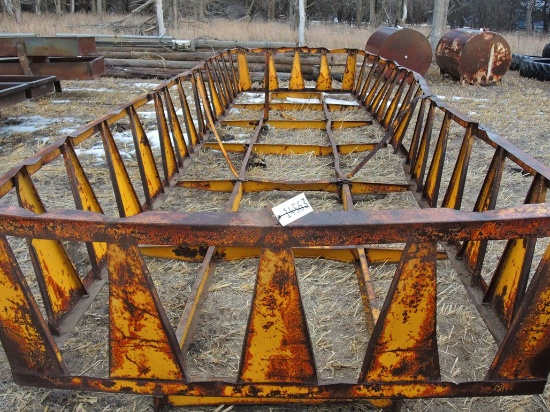 Yellow Metal Cattle Feeder - Salvage