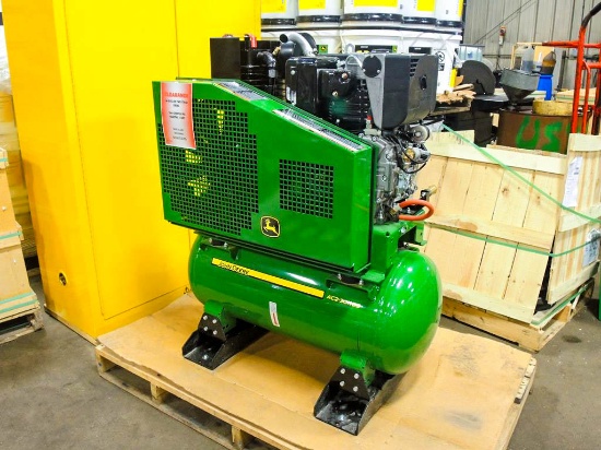 New JD 30 gallon, two stage diesel air-compressor 29CFM, electric start