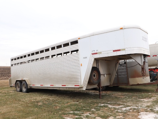 2003 Exiss 7' x 24' Stock Trailer #