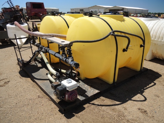 Twin 500 Gallon  Tank Skid #