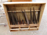 Shelf with saws
