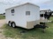 14ft Cargo sport Cargo Trailer white with Metal folding Door 2 5/16 Hitch Has title