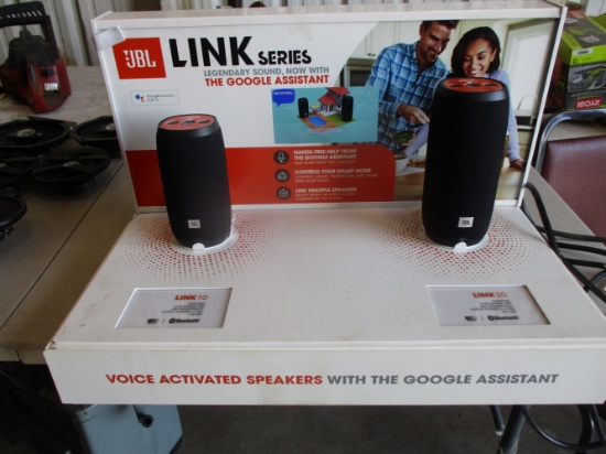JBL Bluetooth Speaker Display with 2 Speaker working Link 10 & Link 20 Waterproof speakers