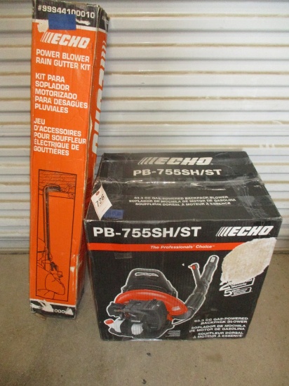 Echo Back Pack Blower & Echo Power Blower, Rain gutter kit all new in box