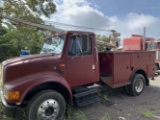 1996 International 4700 Service Truck, 444 E Diesel Motor 6 speed Trans, Cable auto Crane