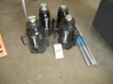 2- Husky 12 ton Bottle jacks & 2- 20 ton bottle jacks