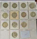 11 Silver Halves - 1937, 2-1947, 1949, 1949d, 2-1949s, 1954d, 1959, 1963d, 1964d, 1967 (1-40% Silver