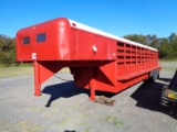 32' Steel Top Cattle Trailer NO TITLE