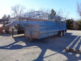 20' Gooseneck Hitch Stock Trailer--NO TITLE