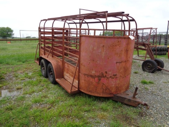 14' Bumper Pull Stock Trailer--NO TITLE