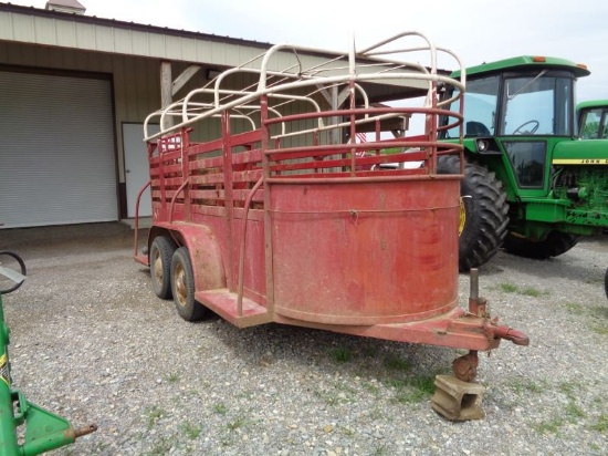 W-W 14' Bumper Pull Stock Trailer--NO TITLE