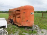 16' Bumper Pull Stock Trailer--NO TITLE