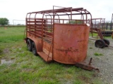14' Bumper Pull Stock Trailer--NO TITLE
