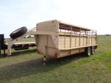 W-W 20' Stock Trailer, Steel Top