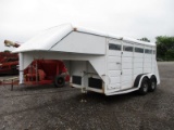 3 horse slant gooseneck hitch trailer