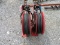 (2) Lincoln Hose Reels, 50' Hoses with Meters