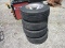 (4) Goodrich Touring TA Trailer rims and tires