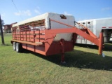 20' Gooseneck Hitch Stock Trailer with Tarp