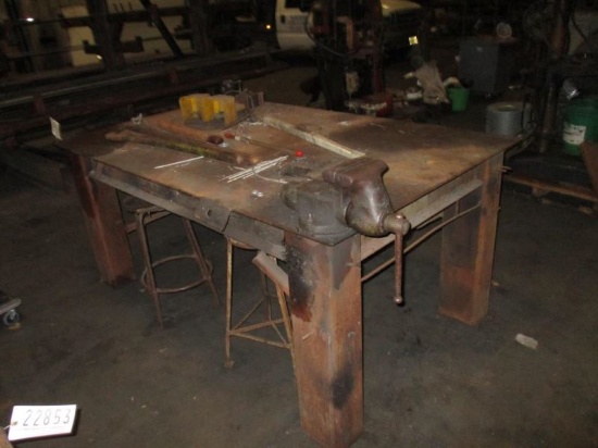 Shop Table with Vise