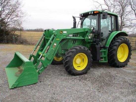 John Deere 6105M with Loader SN 1L06105MEFH833495