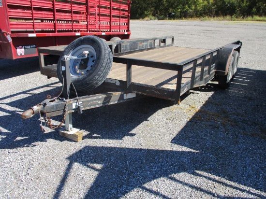 18' Bumper Pull Utility Trailer --No Tilte--