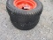 (2) Goodyear 25x8.5 Turf Tires on Kubota Rims