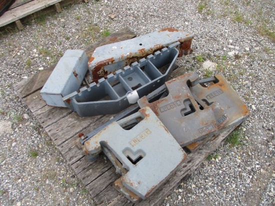 (6) Kubota Front Weights and 2 Brackets