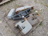 (6) Kubota Front Weights and 2 Brackets