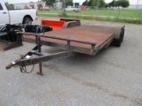 16' Steel Car hauler with Steel Floor--NO TITLE