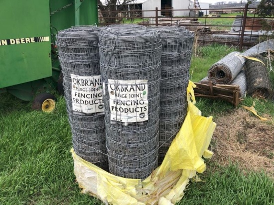 8 Rolls of OK Brand 4x4 Hinge Joint Wire