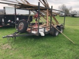 Tandem Axle Utility Trailer with Racks and Content