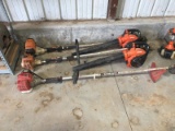 3 Line Trimmers and 2 Blowers